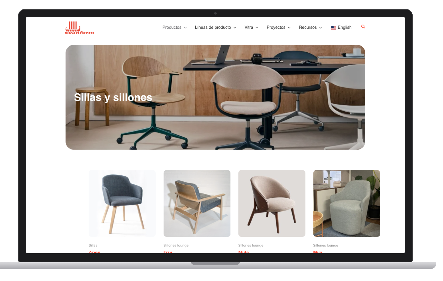 Categoría Sillas y sillones del catálogo de Scanform